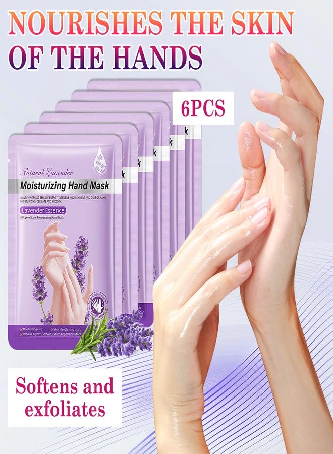 LZYLLS 6 Pairs Hand Masks Moisturizing Gloves, Hydrating Hand Mask Moisturizer Gloves Care for Dry Cracked Hands, Smooth Long Lasting Soft Firming Hand Mask Gift Set for Men Women（A - Image 2